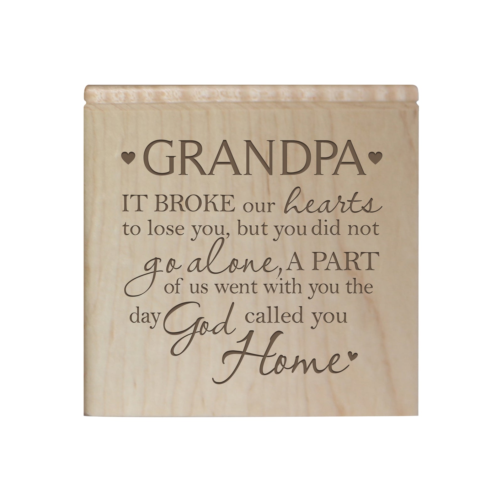 Decorative Wooden Cremation Urn Box for Grandpa's Funeral Service