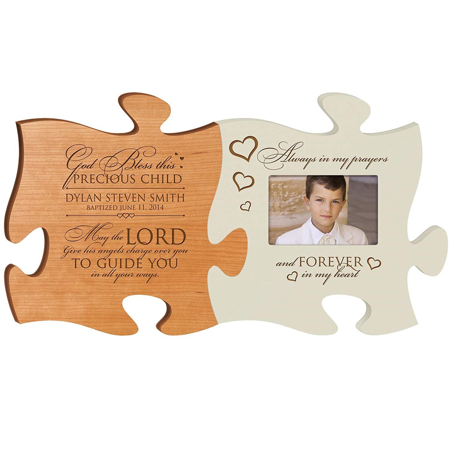 1st Holy Communion Puzzle Piece 4x6 Photo Frame Gift Set - LifeSong Milestones