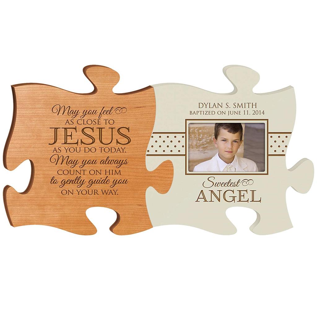 1st Holy Communion Puzzle Piece 4x6 Photo Frame Gift Set - LifeSong Milestones