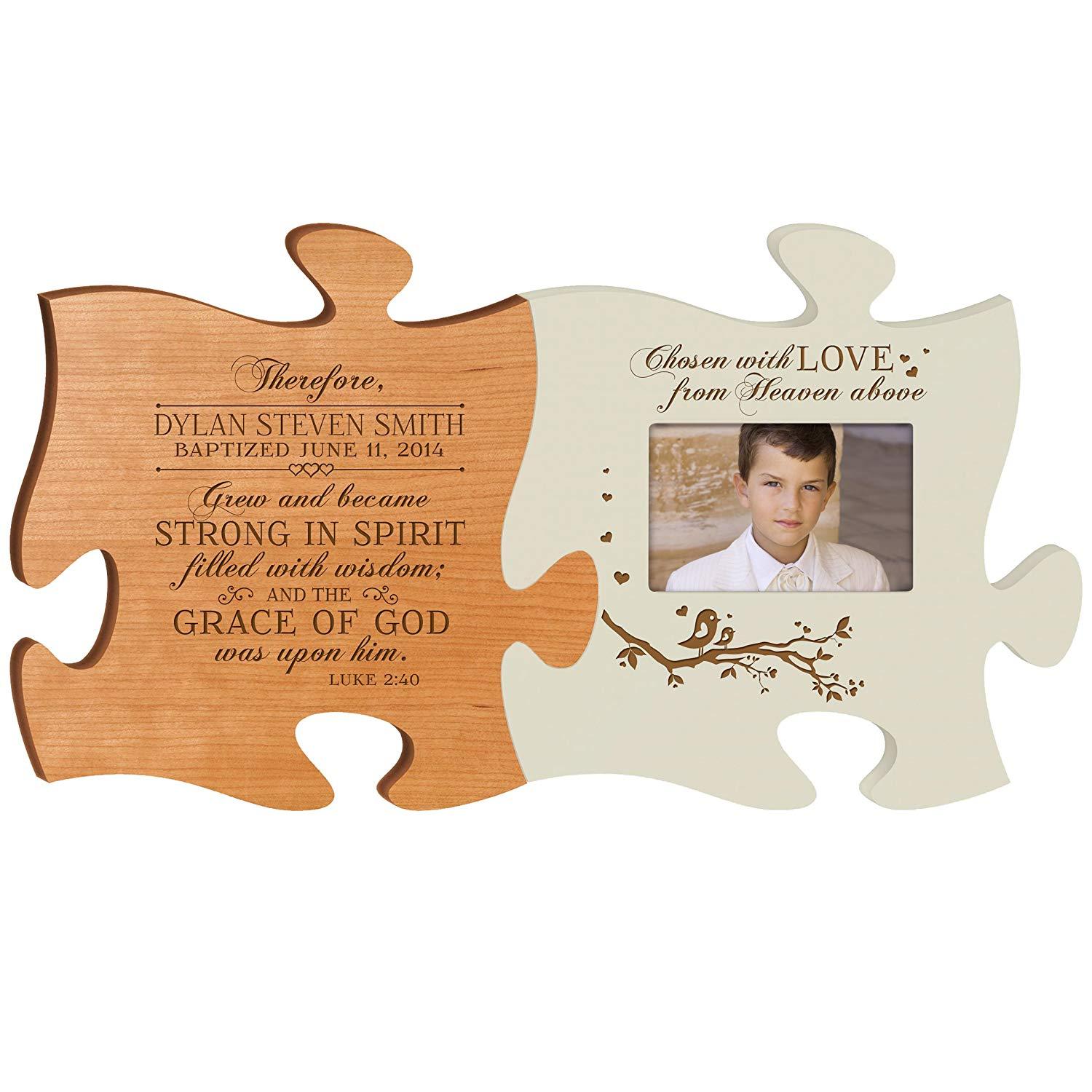 1st Holy Communion Puzzle Piece 4x6 Photo Frame Gift Set - LifeSong Milestones