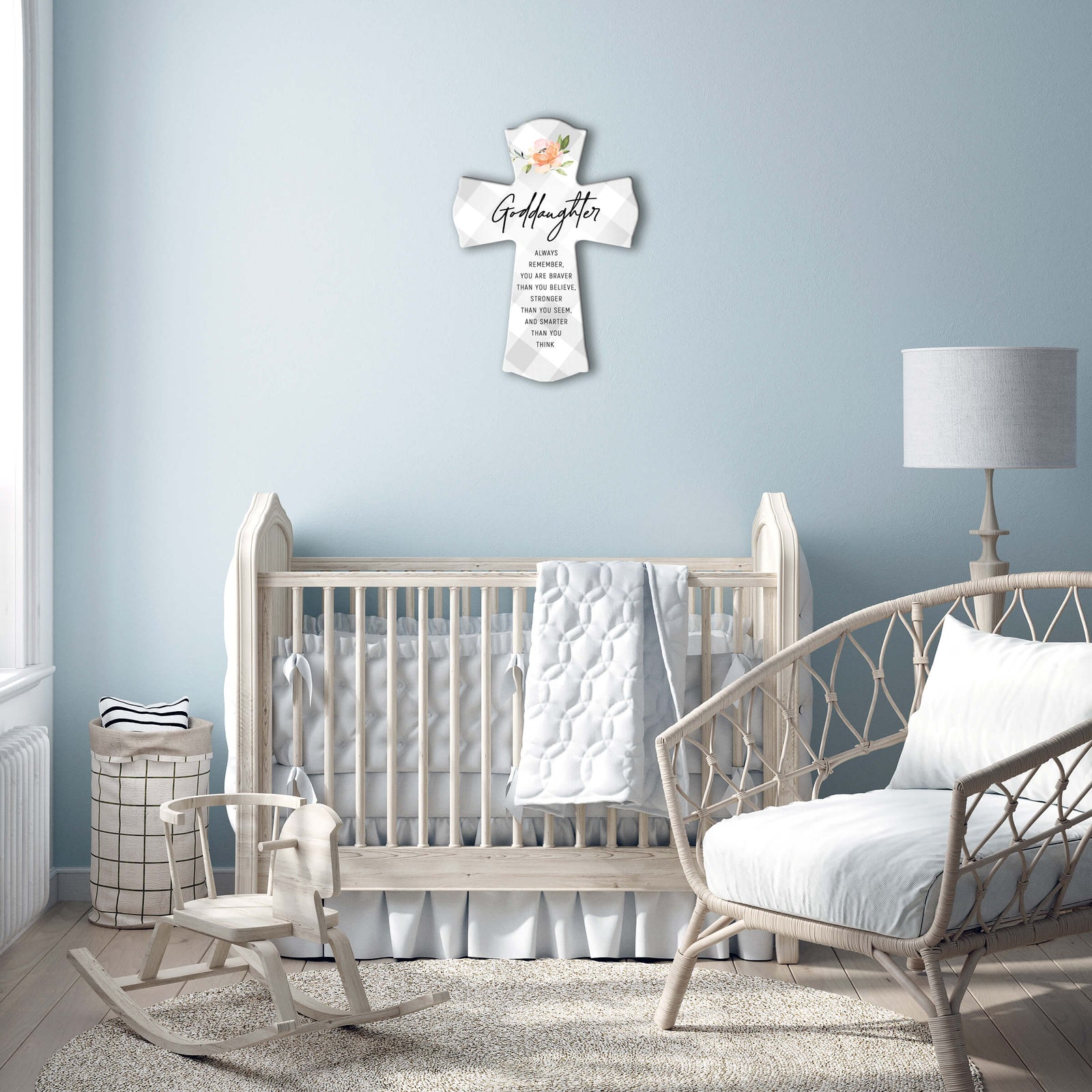 Modern Wall Cross for Goddaughter