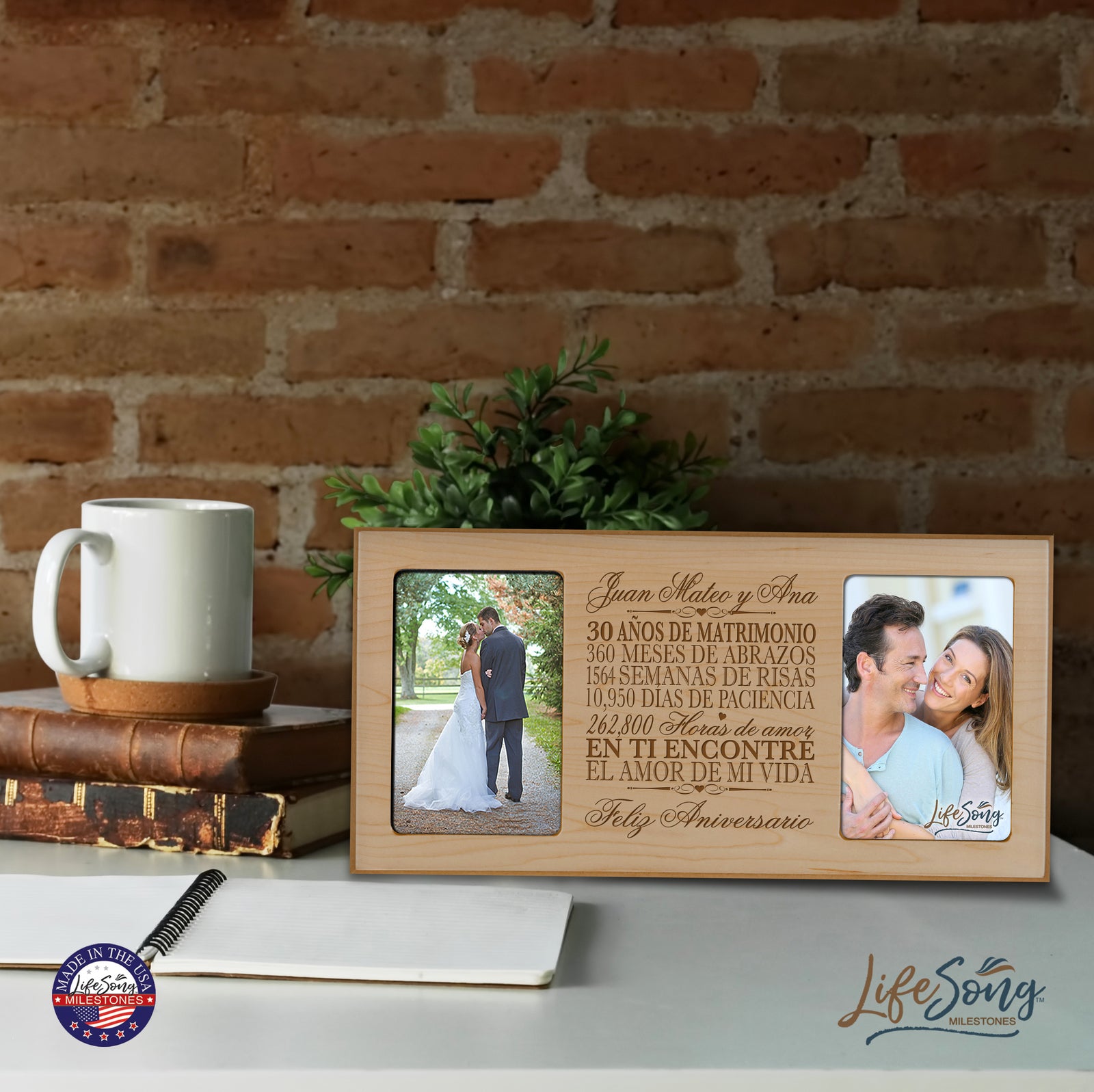 Lifesong Milestones Personalized 30th Wedding Anniversary Spanish Picture Frame