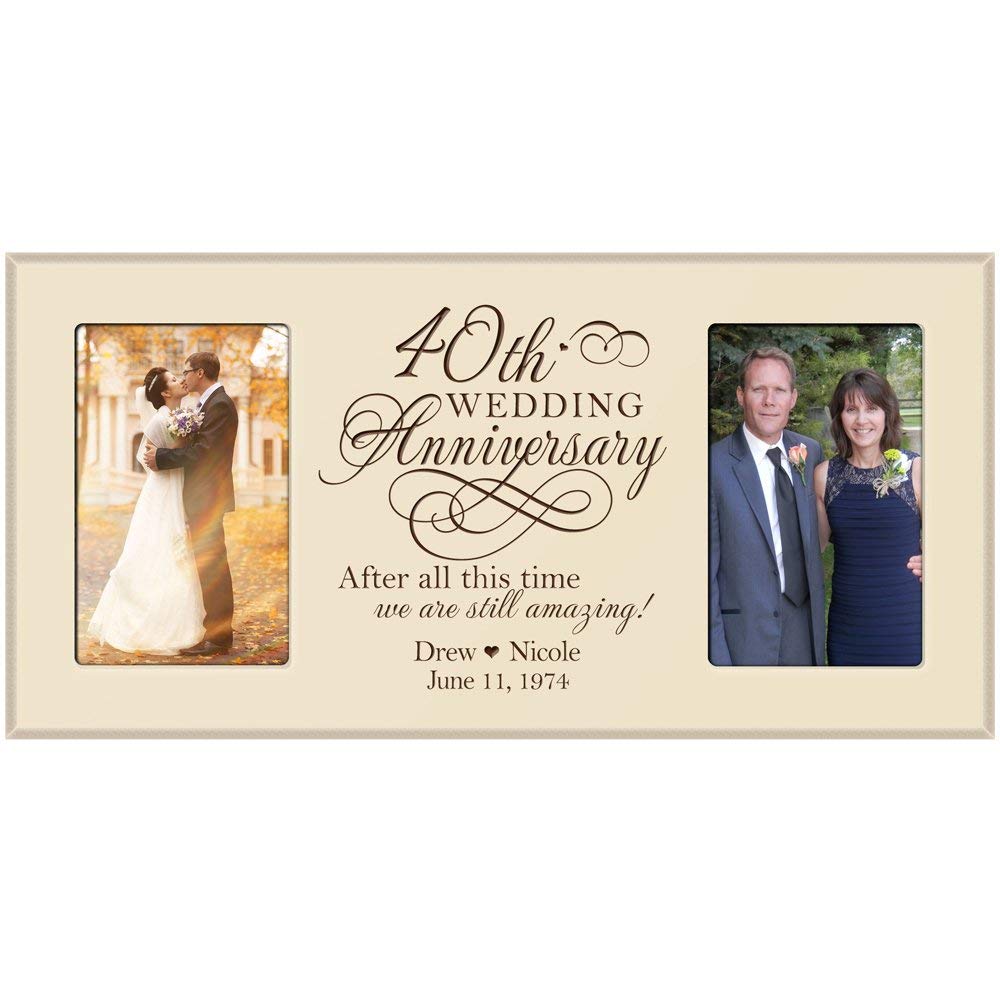 40th Wedding Anniversary Gift Personalized Picture Frame - LifeSong Milestones