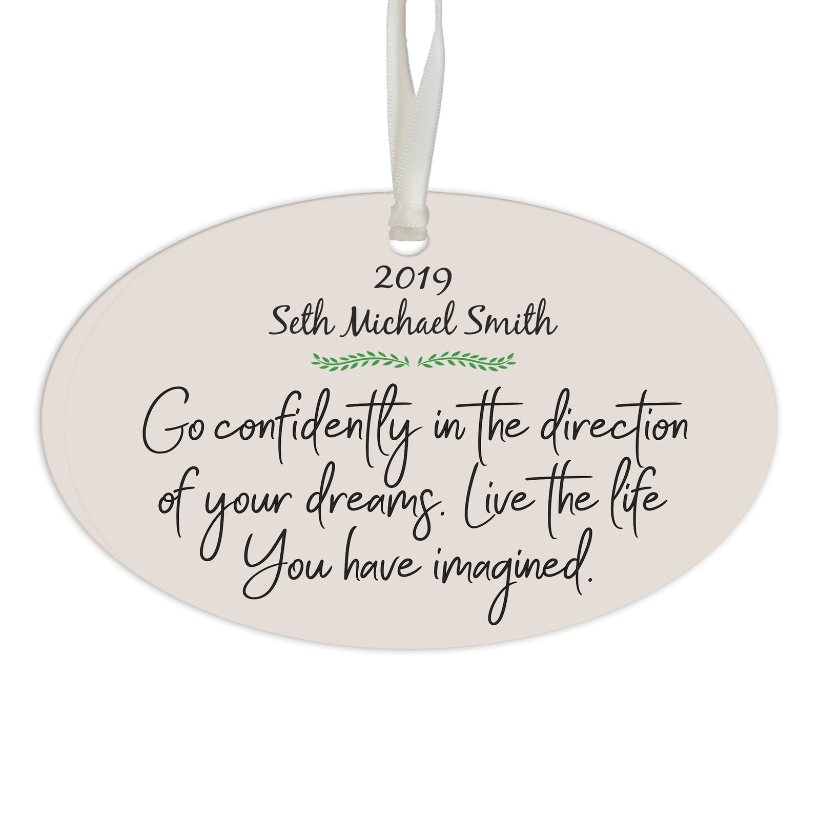 Personalized Graduation Ornament Gift for Graduate - Go Confidently