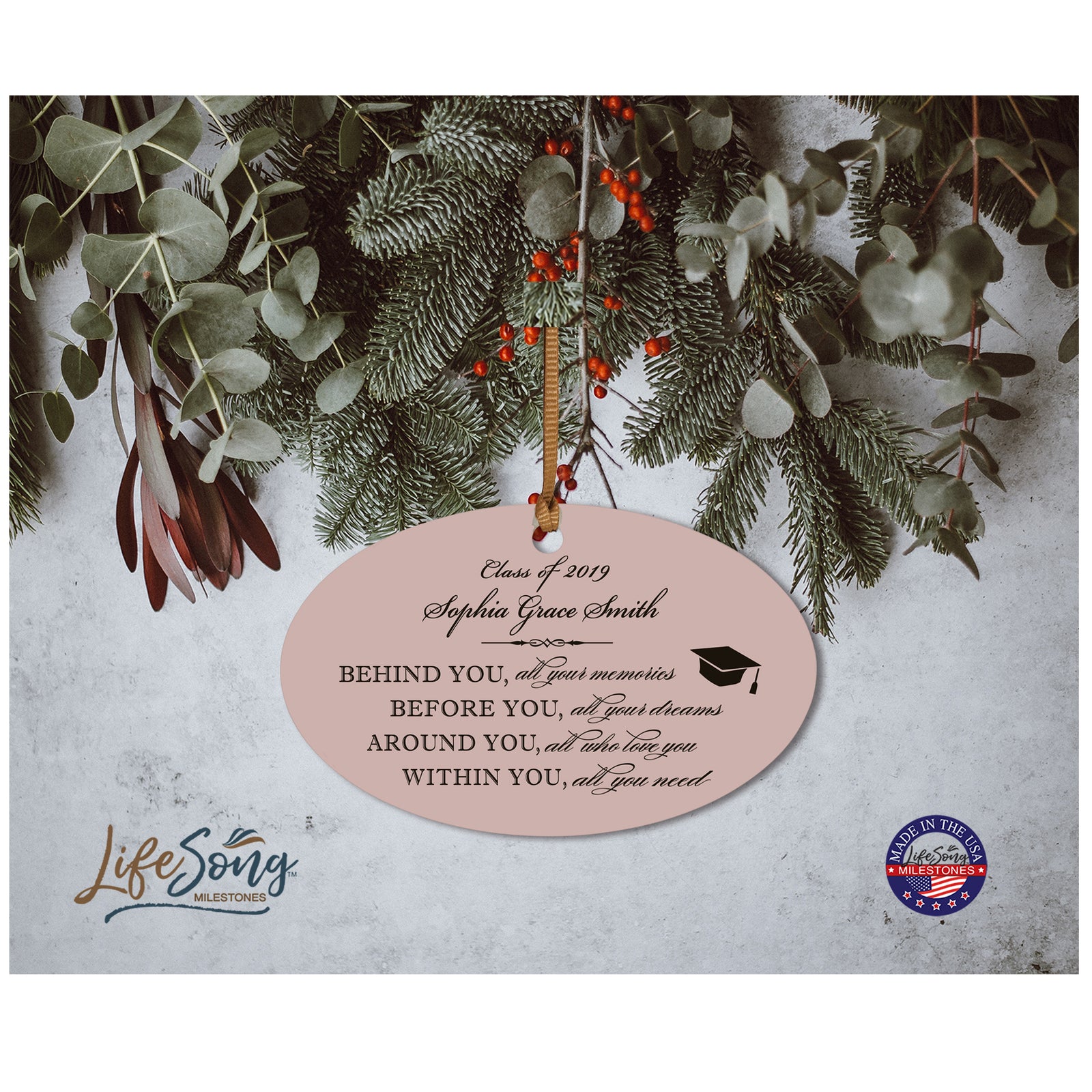 Personalized Graduation Ornament Gift for Graduate - Behind You