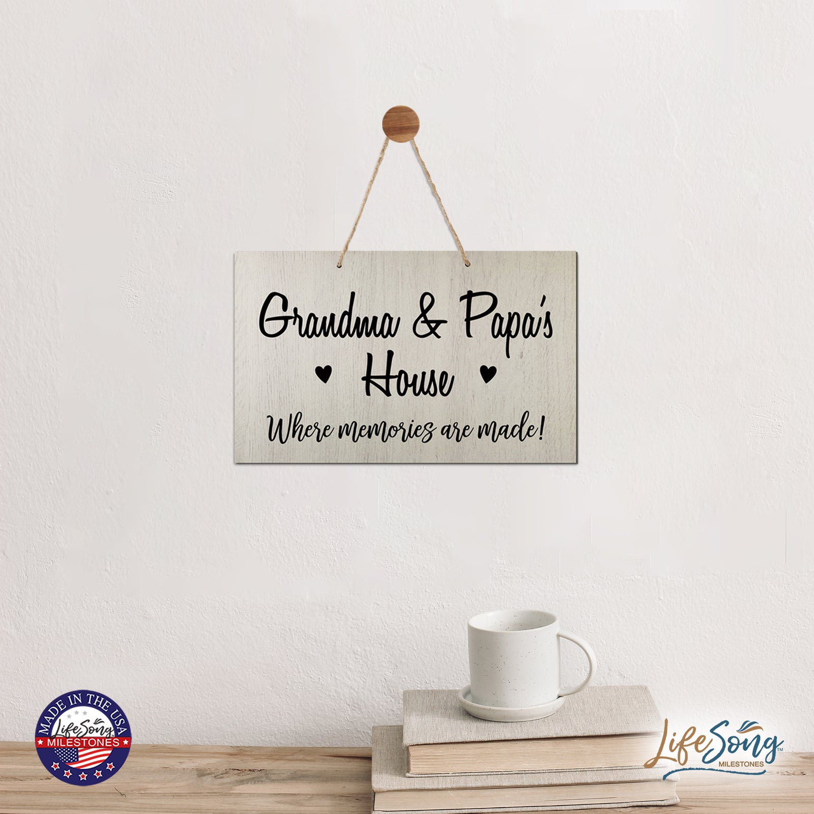 Grandparent Wall Hanging Sign Gift - Memories Are Made