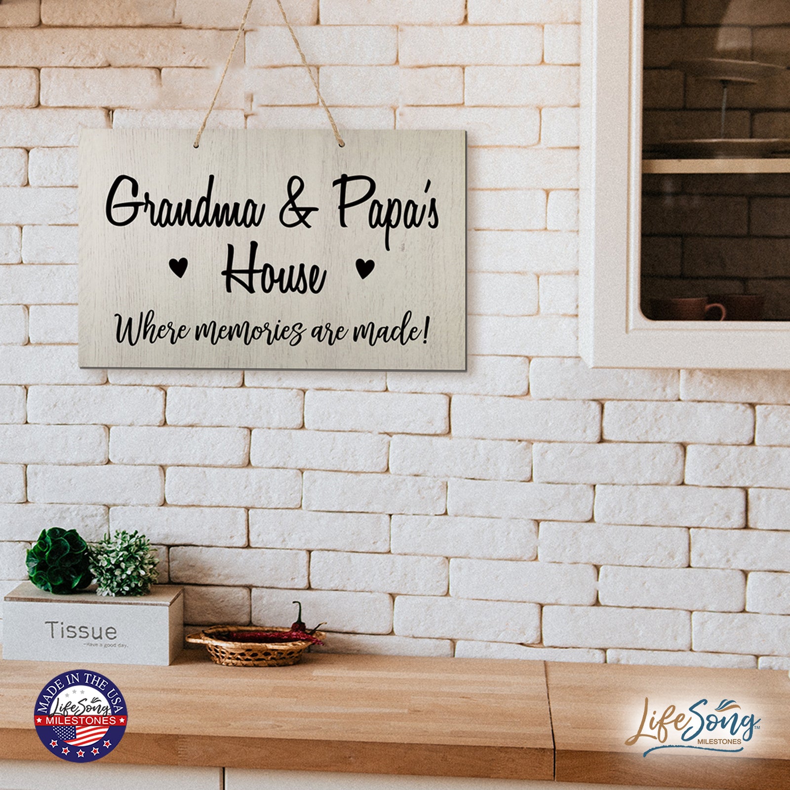 Grandparent Wall Hanging Sign Gift - Memories Are Made