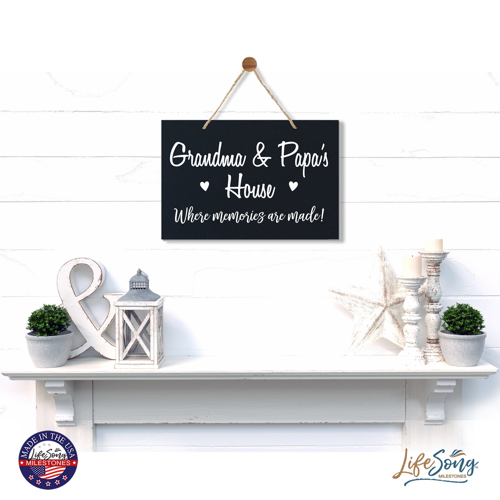 Grandparent Wall Hanging Sign Gift - Memories Are Made