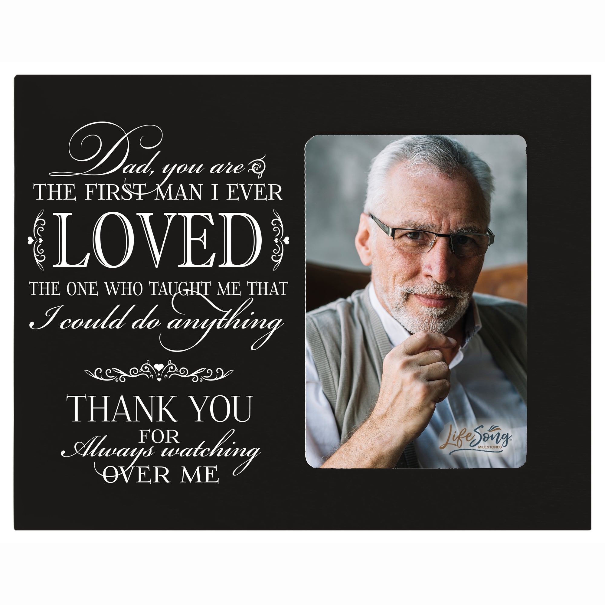 LifeSong Milestones Memorial Picture Frame - Bereavement Sympathy Gift for Loss of Loved One 8”x10” Photo Frame Holds 4”x6” Photo