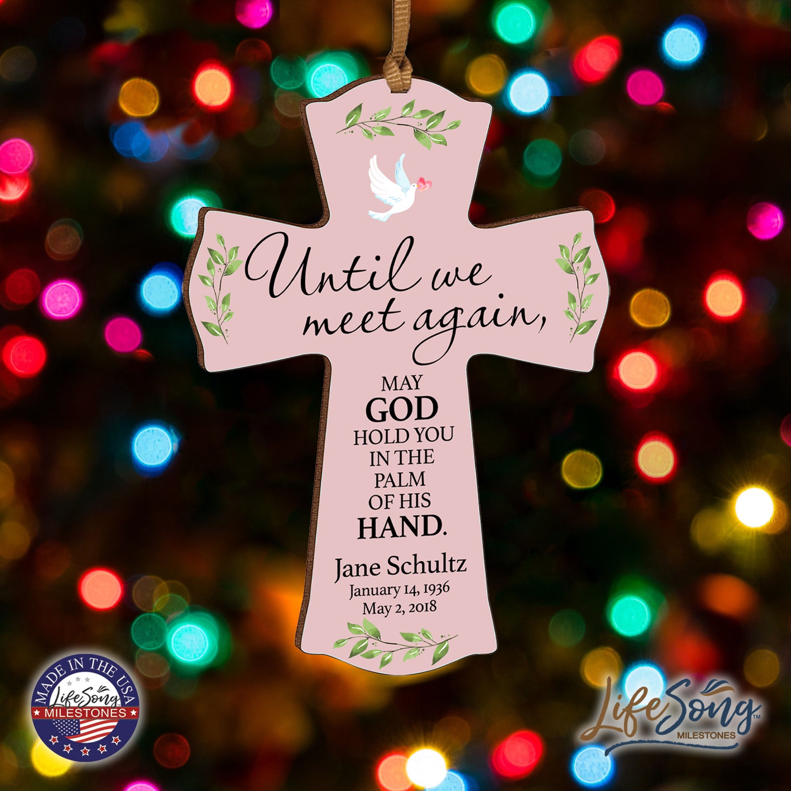 Custom Memorial Wooden Cross 4x6 Until We Meet Again