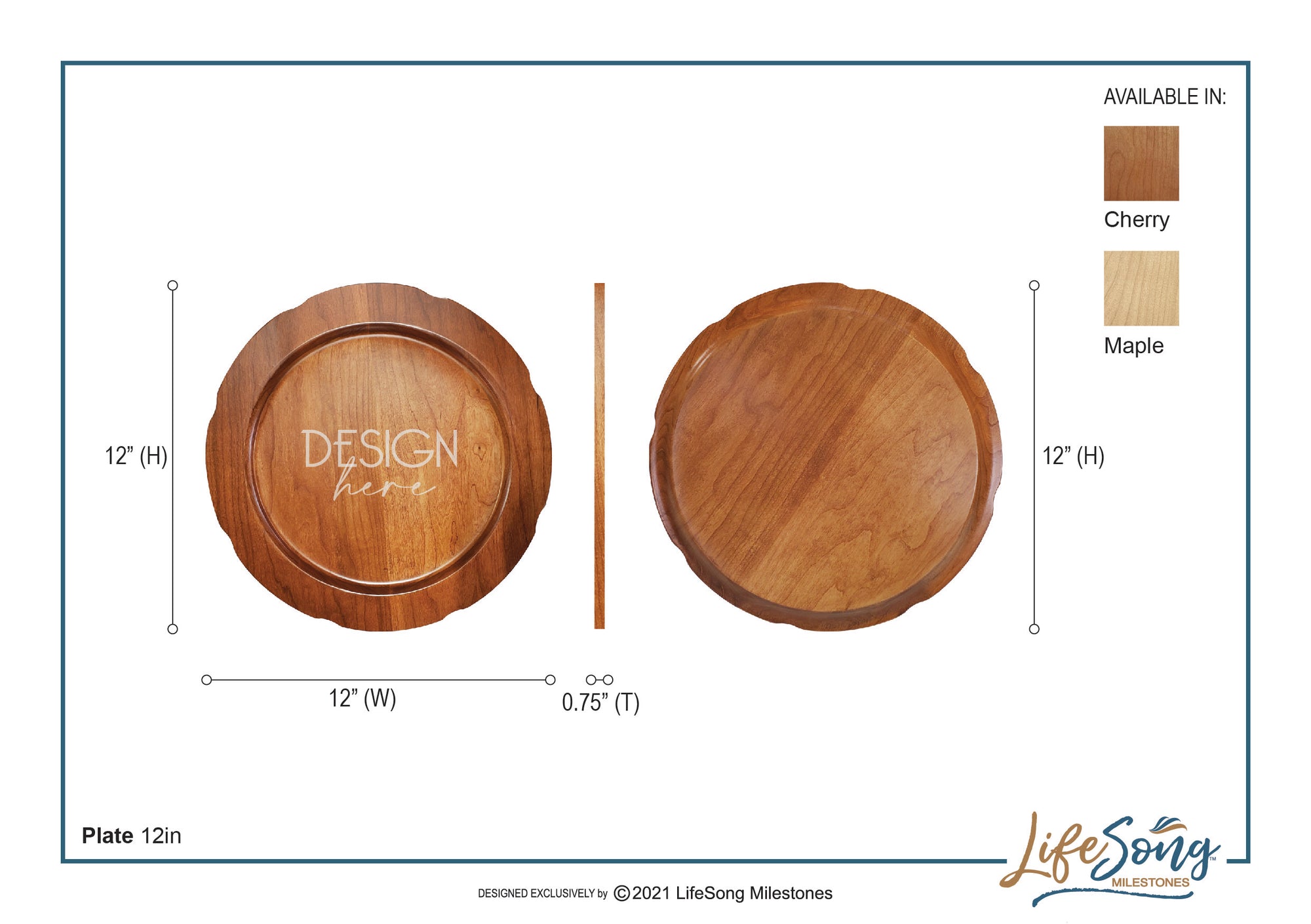 Wooden Decorative Plate 12” - Best Friends
