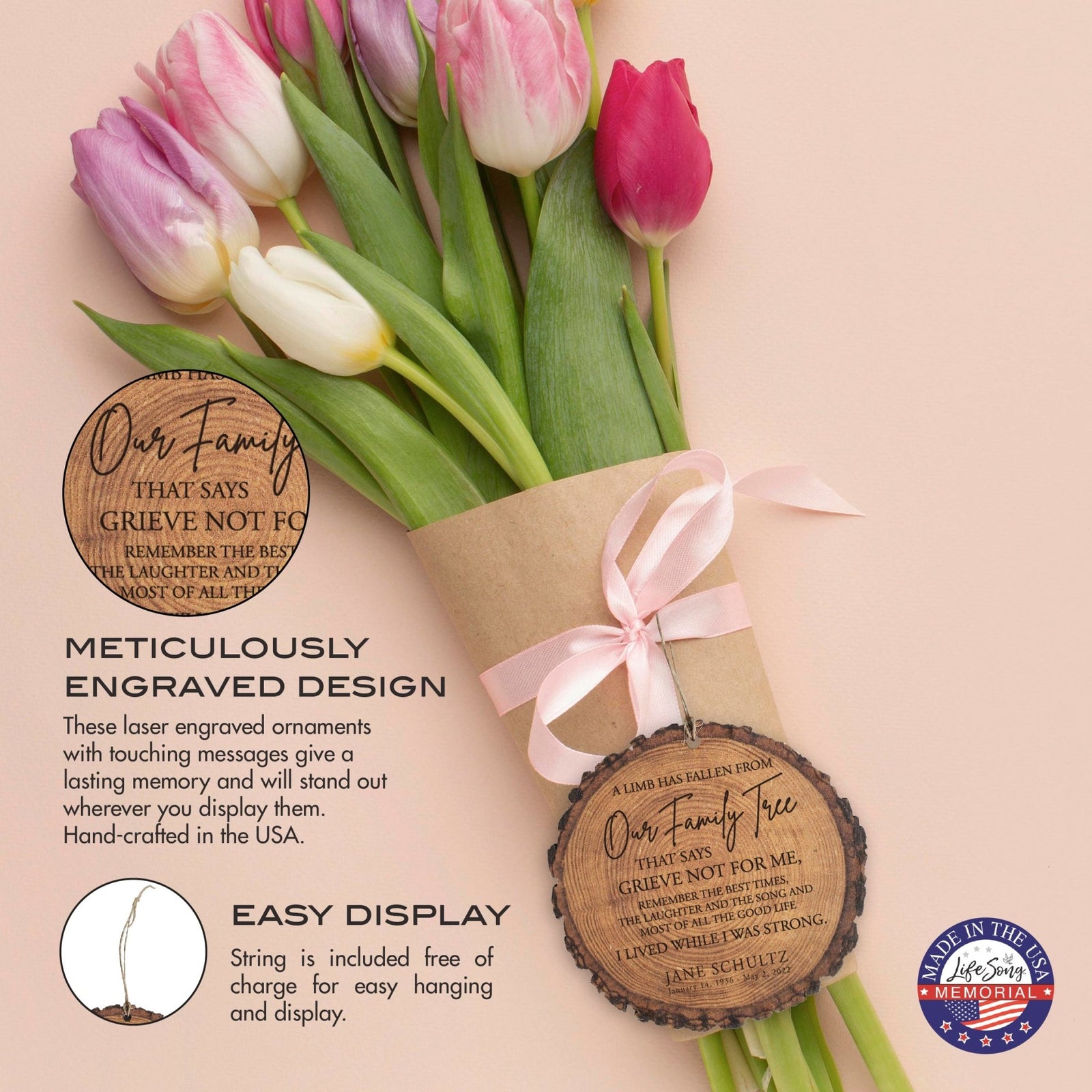 A Limb Has Fallen Custom-Engraved Memorial Barky Ornament For The Loss Of Loved One Sympathy Gift - LifeSong Milestones