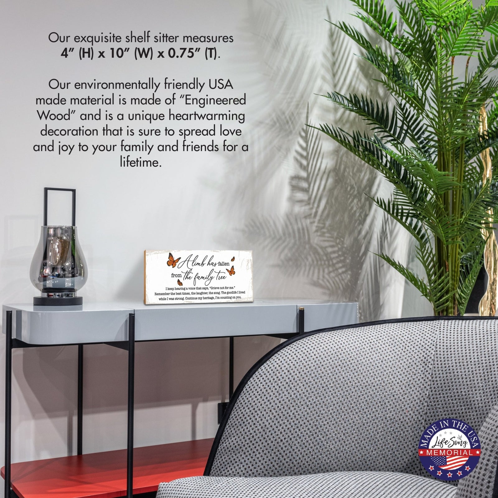 A Limb Has Fallen Laser-Engraved Wooden Memorial Wall Sign & Shelf Décor For The Loss Of Loved One Sympathy Gift - LifeSong Milestones