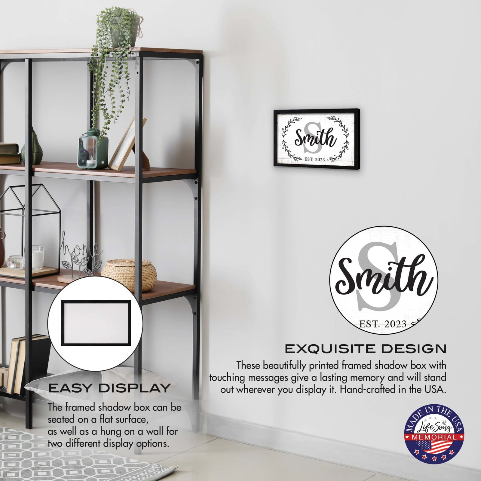 Add a Personal Touch to Your Family Home Décor with LifeSong Milestones Custom Framed Shadow Box - Smith - LifeSong Milestones