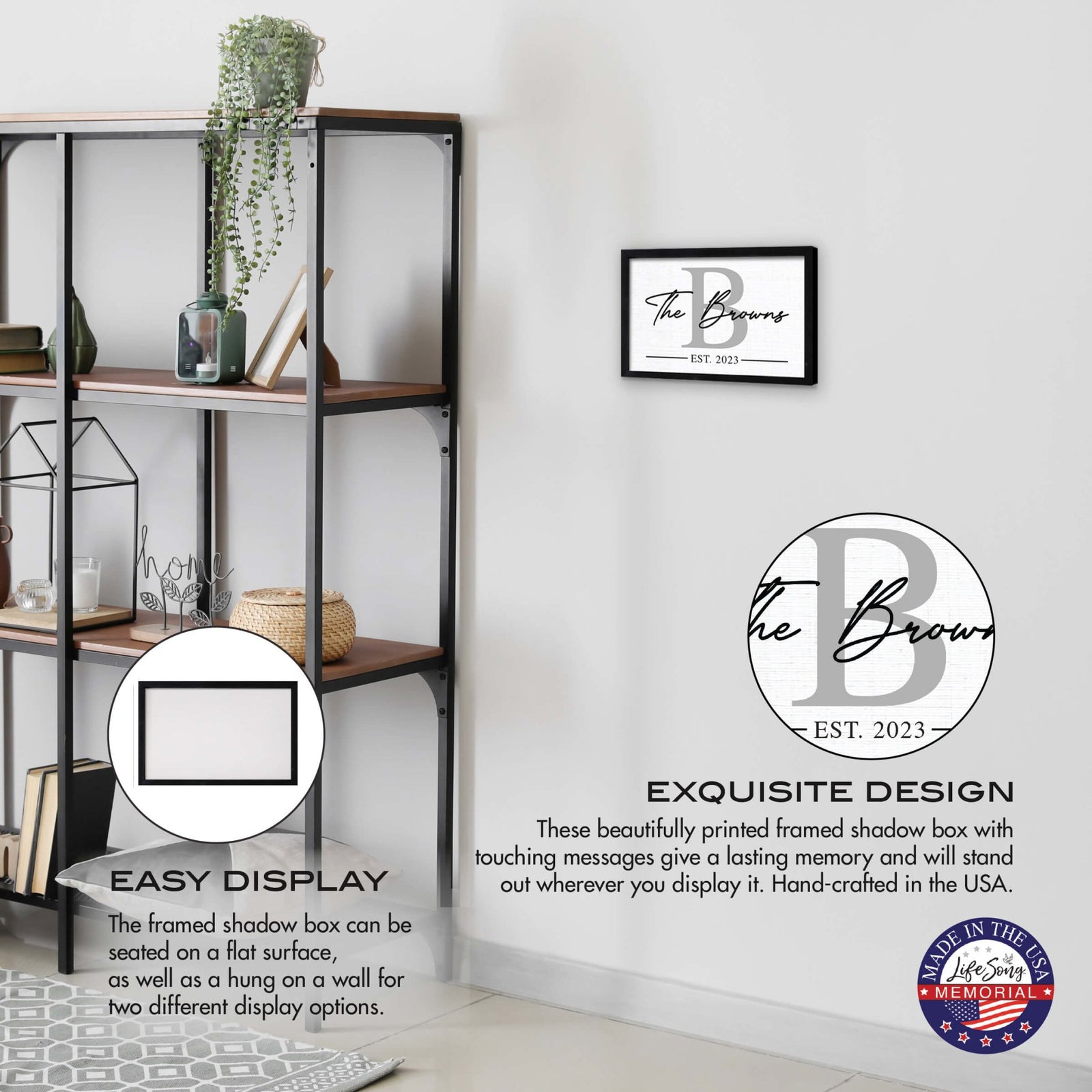 Add a Personal Touch to Your Family Home Décor with LifeSong Milestones Custom Framed Shadow Box - The Browns - LifeSong Milestones