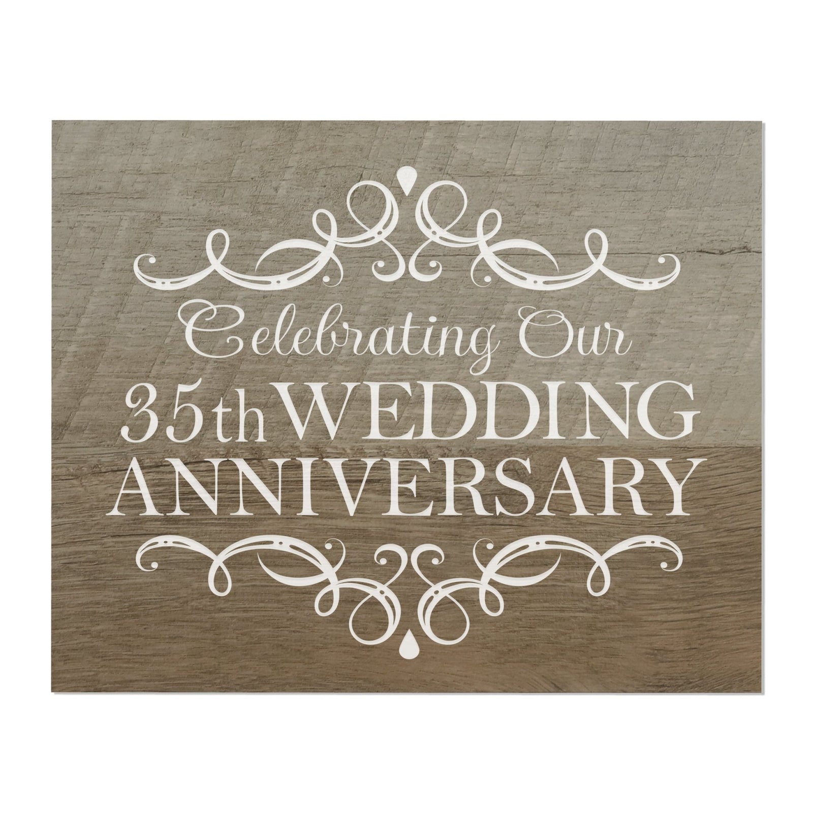 Anniversary Barnwood Wall Plaque - LifeSong Milestones