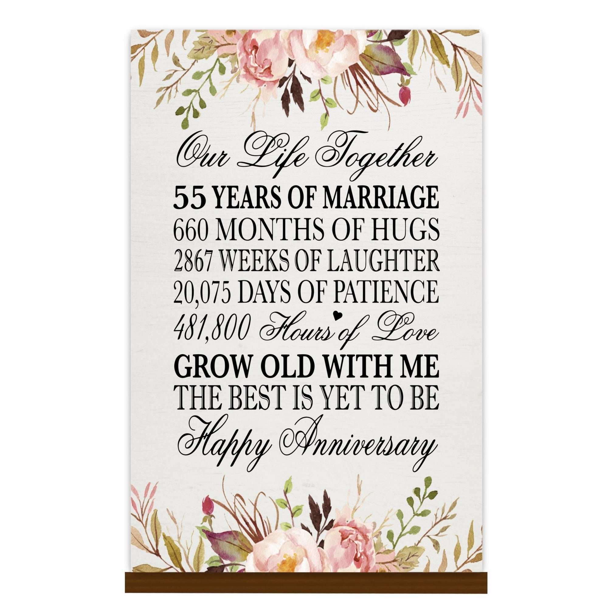 LifeSong Milestones 55th Anniversary Wall Plaque for Couples