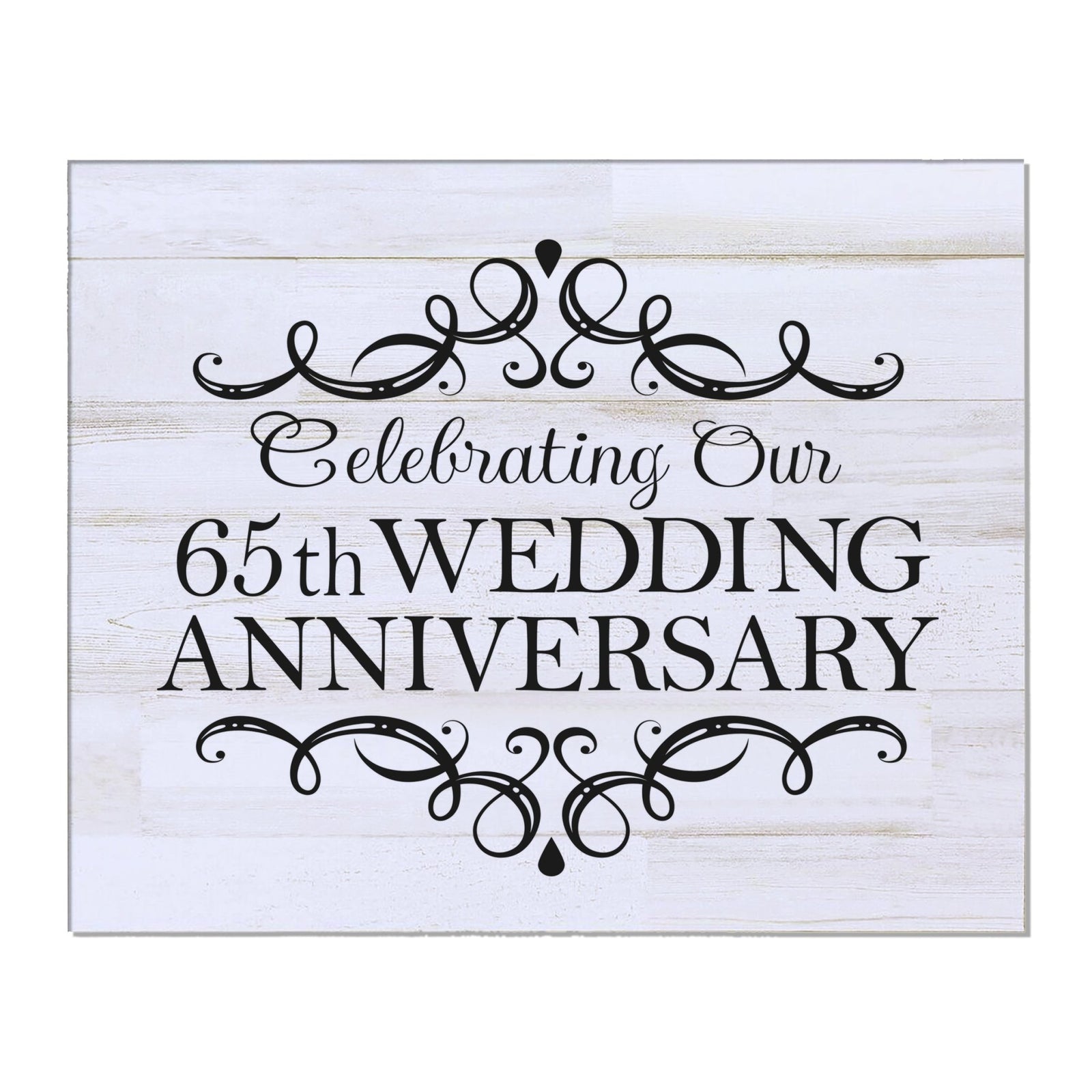 Anniversary White Distressed Wall Plaque - LifeSong Milestones