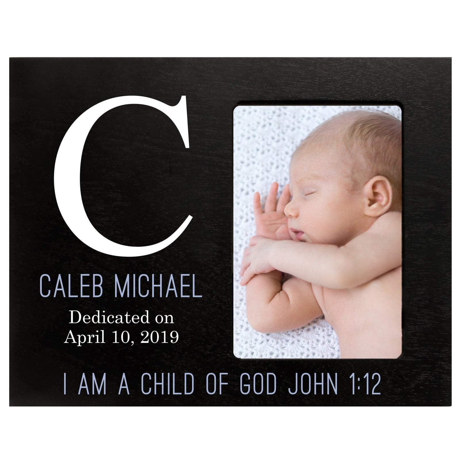 Baby Birth Announcement Photo Frame For Boys and Girls Child of God - LifeSong Milestones
