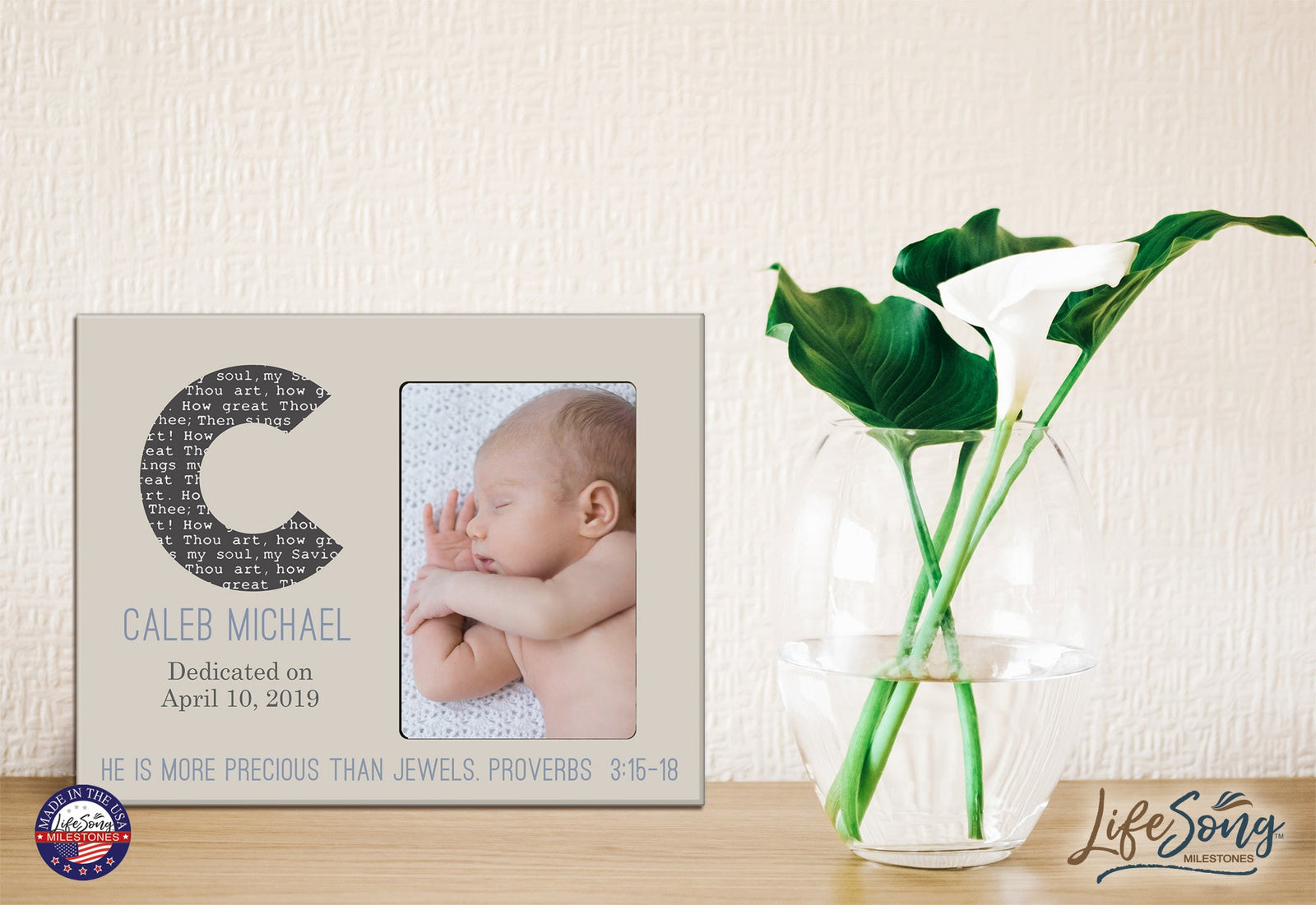 Baby Birth Announcement Photo Frame For Boys and Girls More Precious - LifeSong Milestones