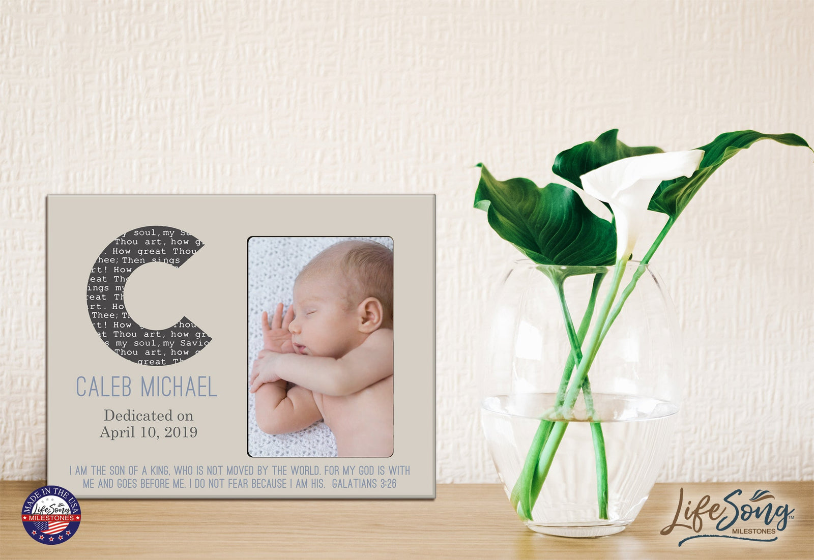 Baby Birth Announcement Photo Frame For Boys and Girls The King - LifeSong Milestones