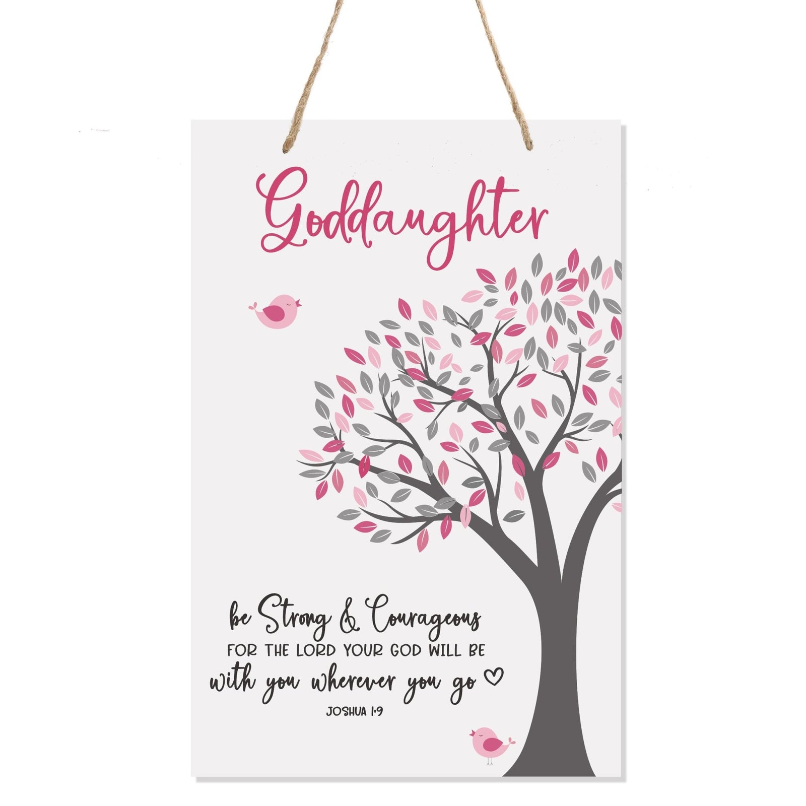 Lifesong Milestones Wall Hanging Rope Signs Baptism Gifts for Girls