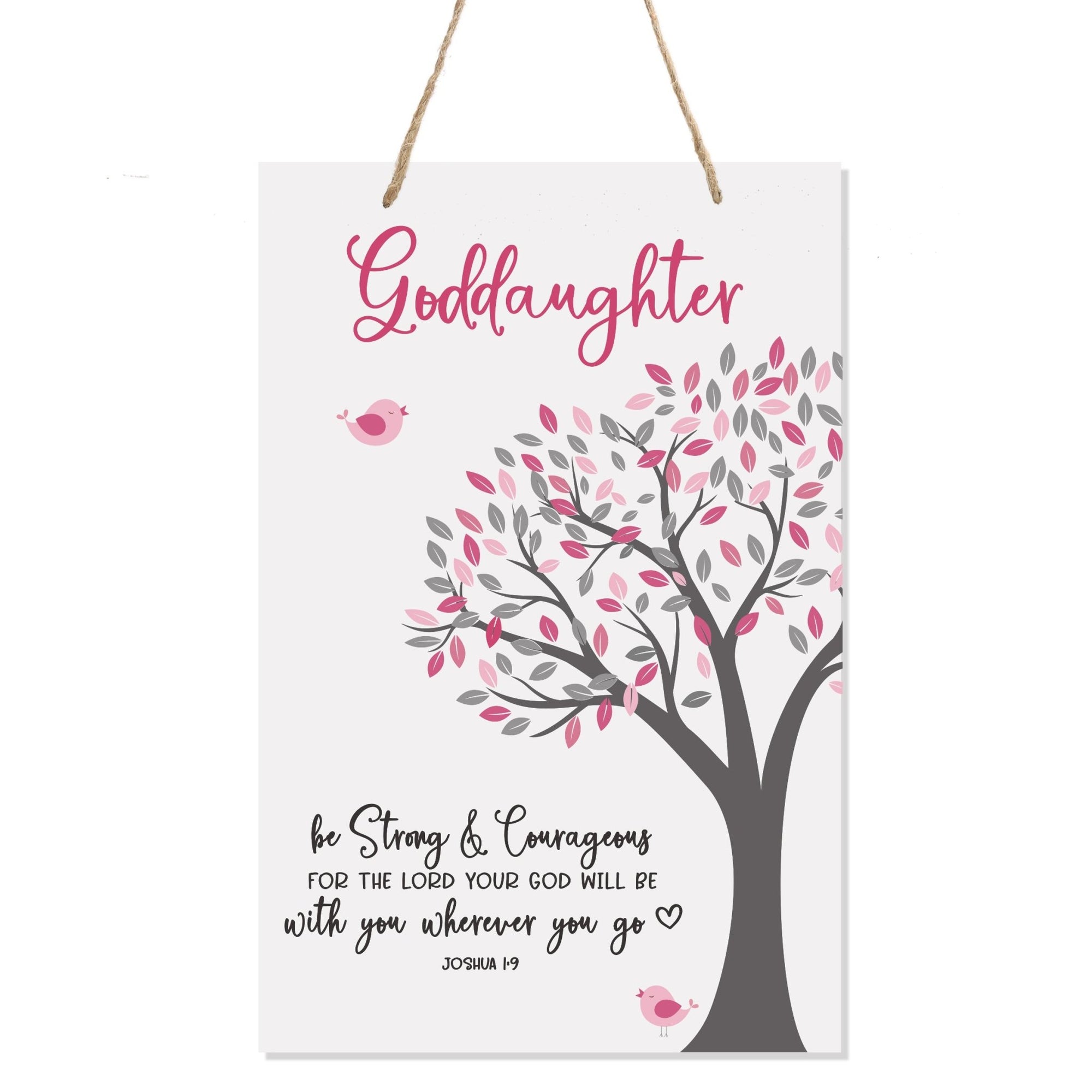 Lifesong Milestones Wall Hanging Rope Signs Baptism Gifts for Girls