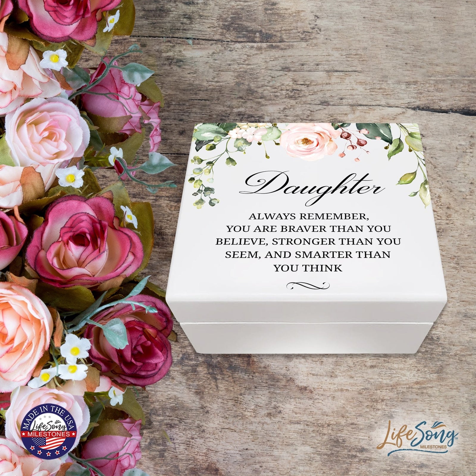 Lifesong Milestones Baptism Keepsake Jewelry Box Gift for Girls