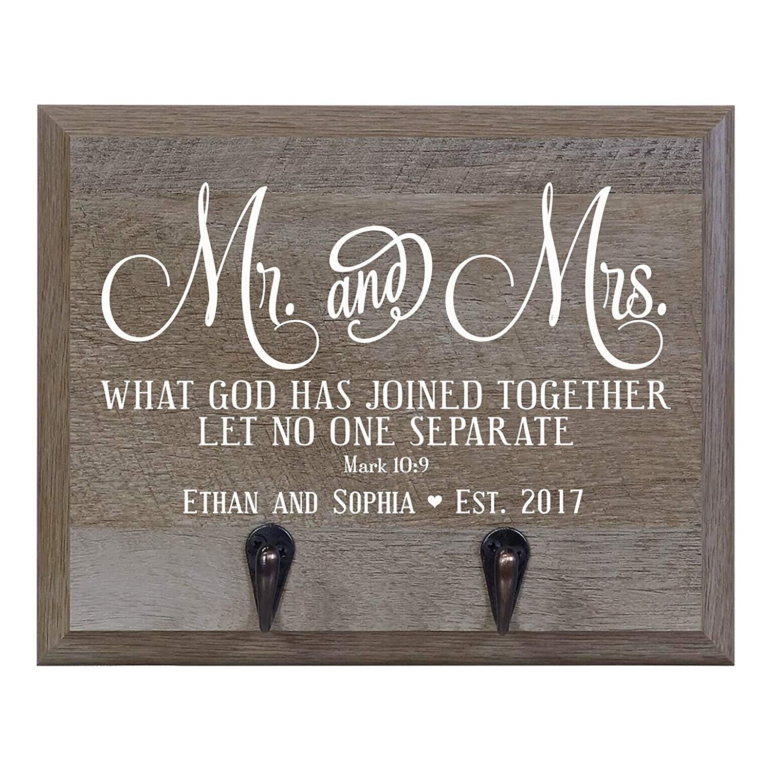 Barn Wood Personalized Coat Rack Wall Sign 15" w x 12" h 4.25" deep - LifeSong Milestones