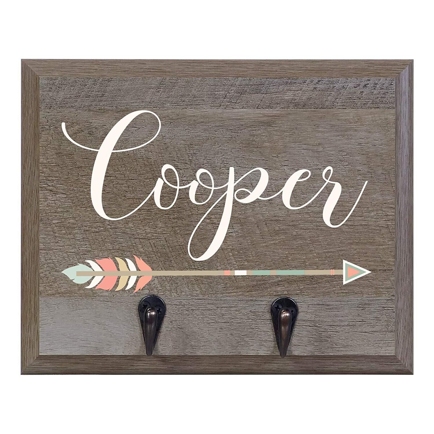 Barn Wood Personalized Coat Rack Wall Sign 15" w x 12" h 4.25" deep - LifeSong Milestones