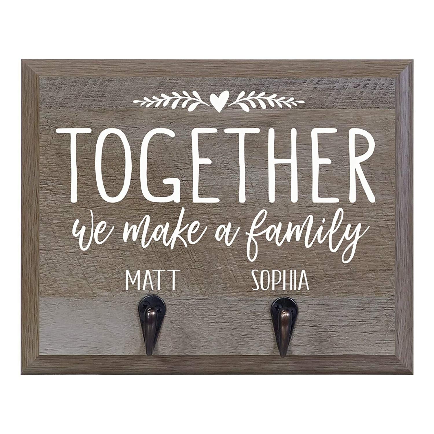Barn Wood Personalized Coat Rack Wall Sign 15" w x 12" h 4.25" deep - LifeSong Milestones