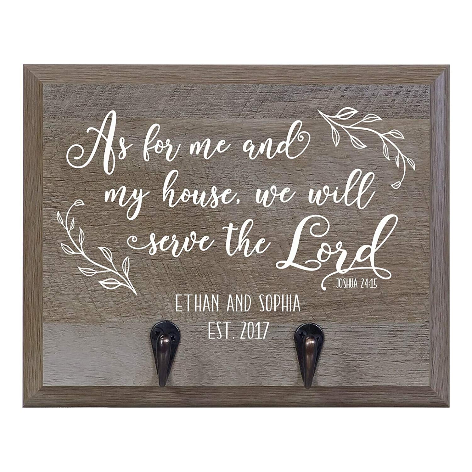 Barn Wood Personalized Coat Rack Wall Sign 15" w x 12" h 4.25" deep - LifeSong Milestones