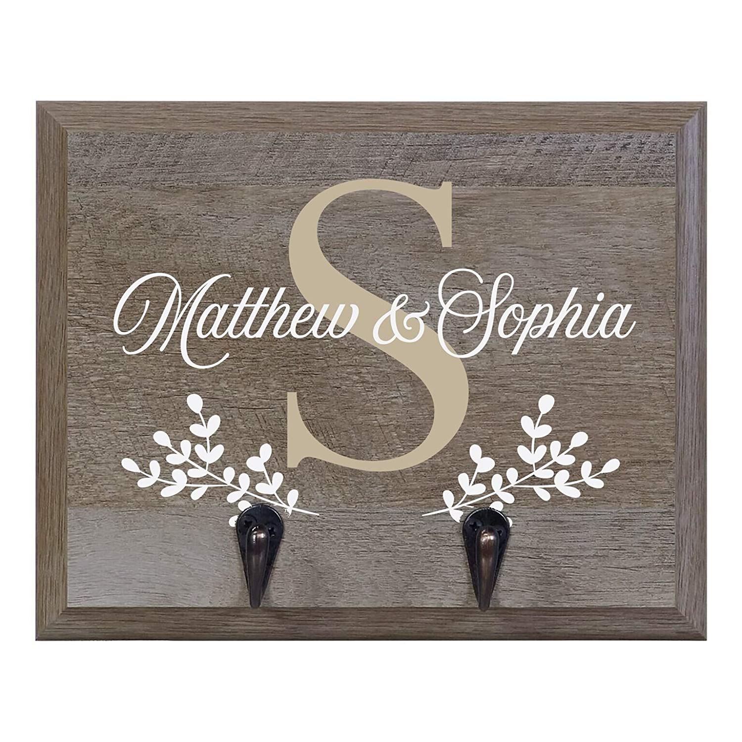 Barn Wood Personalized Coat Rack Wall Sign 15" w x 12" h 4.25" deep - LifeSong Milestones