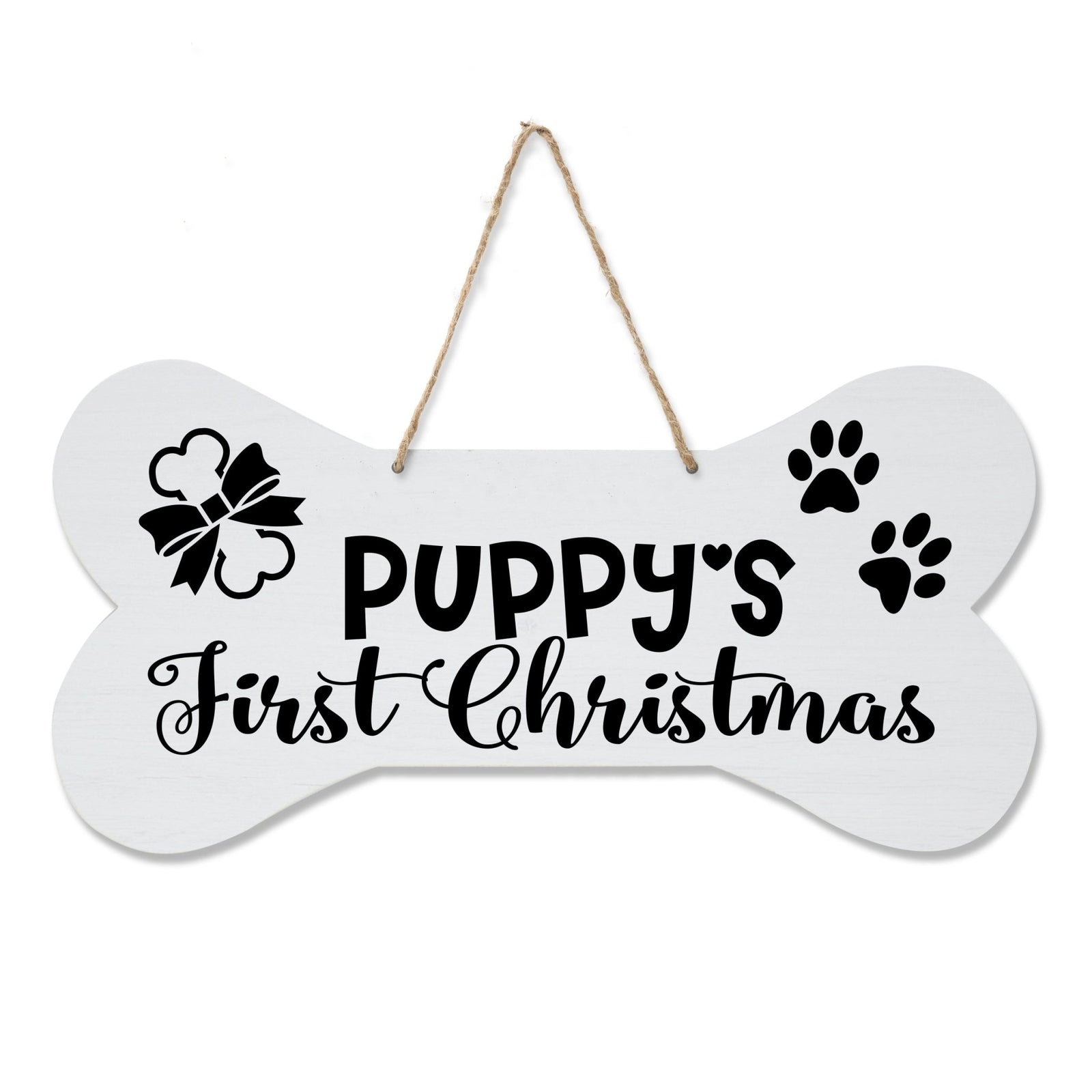 Bone Sign - Puppy's First Christmas - LifeSong Milestones