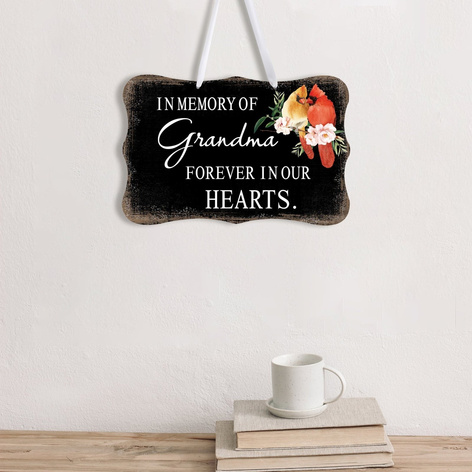 Funeral ribbon sign with a heartfelt message – a meaningful memorial tribute.