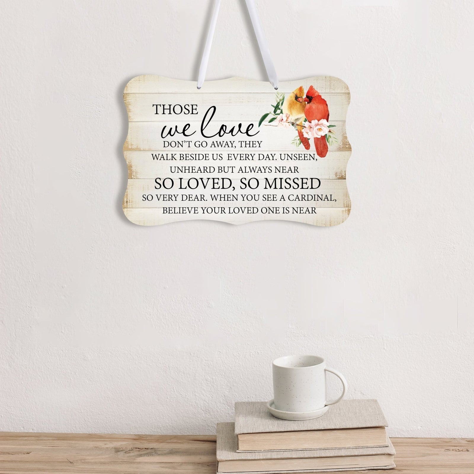 Memorial gifts for the loss of a loved one, including this elegant wall hanging sign, designed to offer comfort and support during difficult times.