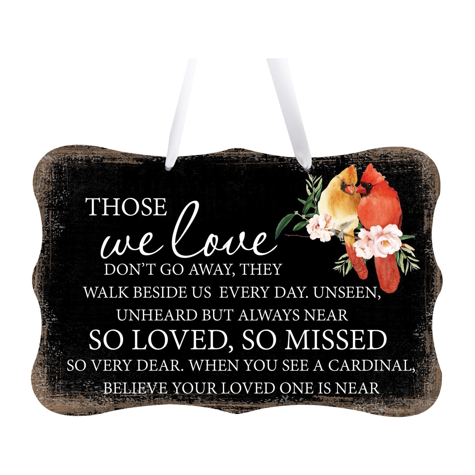Graceful memorial ribbon signs – a comforting and enduring memorial.