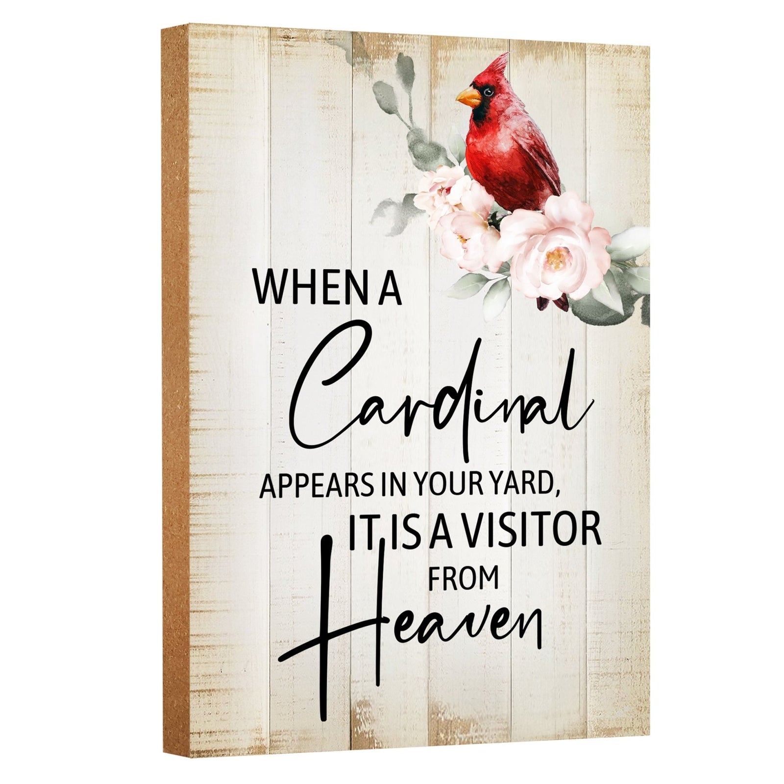 Wooden memorial shelf decor and tabletop signs, thoughtful memorial gifts for those grieving the loss of a loved one.