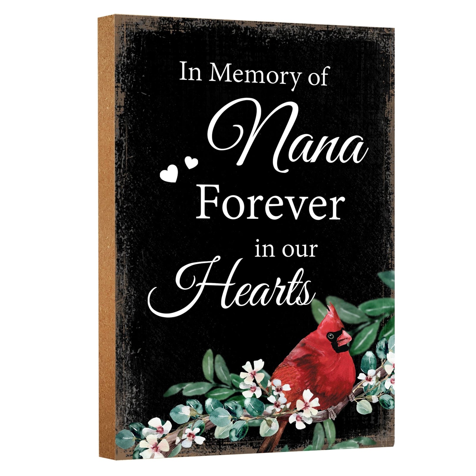 Wooden memorial shelf decor and tabletop signs, thoughtful memorial gifts for those grieving the loss of a loved one.