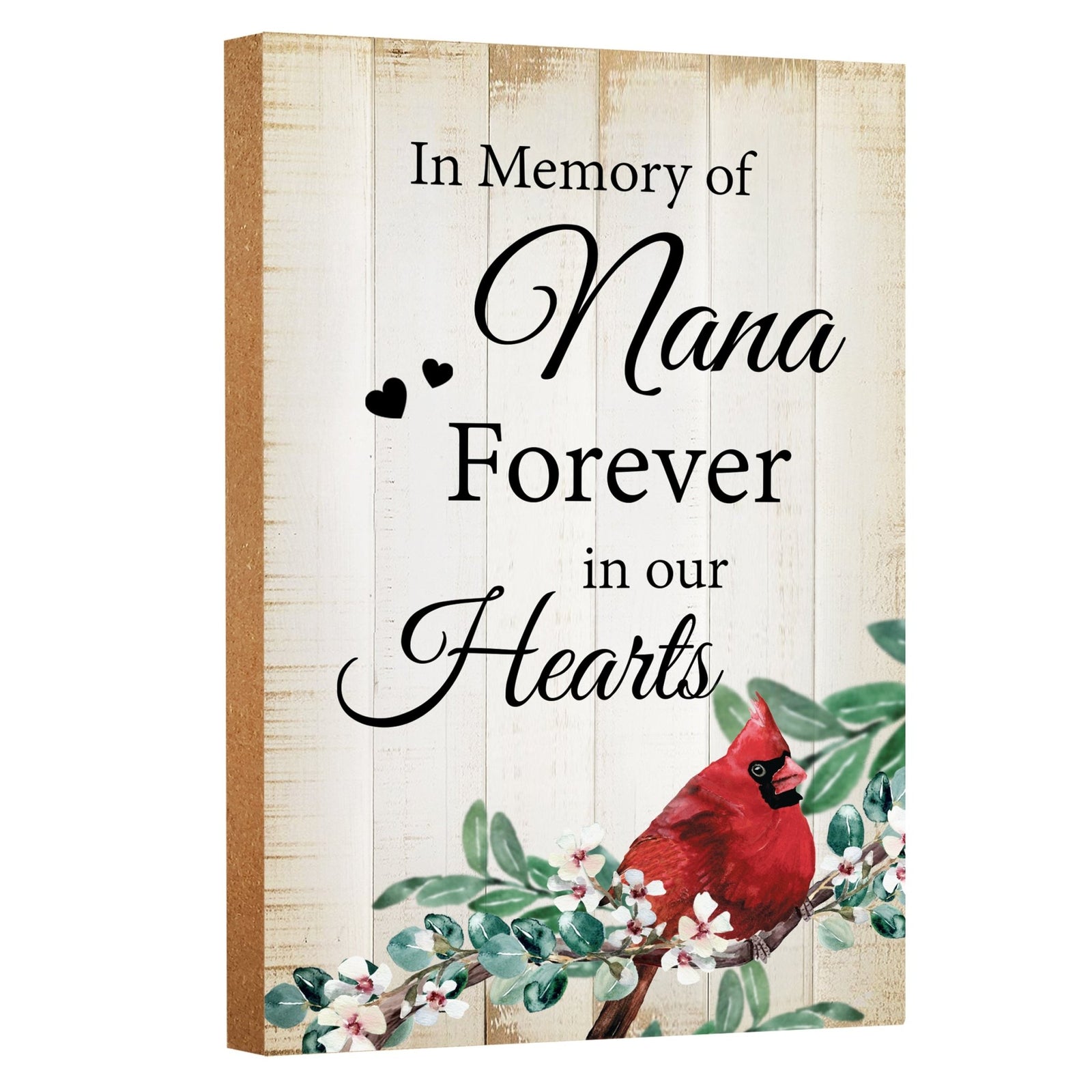 Wooden memorial shelf decor and tabletop signs, thoughtful memorial gifts for those grieving the loss of a loved one.