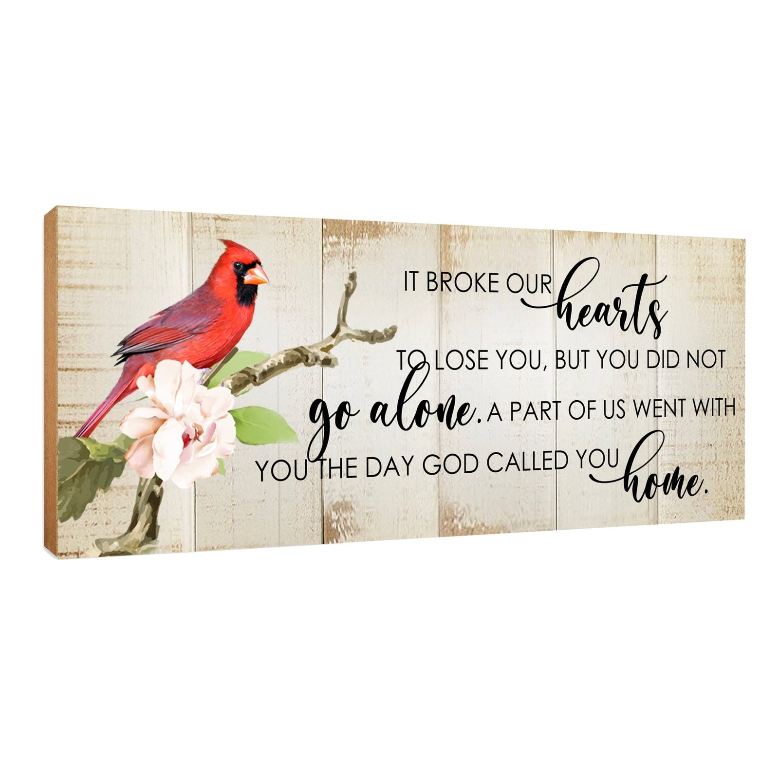 Cardinal Memorial Shelf Décor and Tabletop Signs Sympathy Gift - LifeSong Milestones