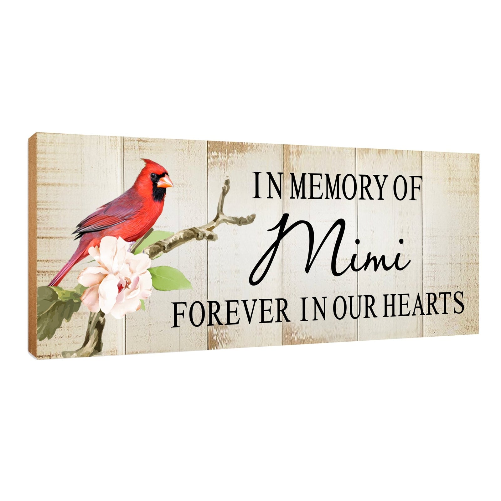 Cardinal Memorial Shelf Décor and Tabletop Signs Sympathy Gift - LifeSong Milestones