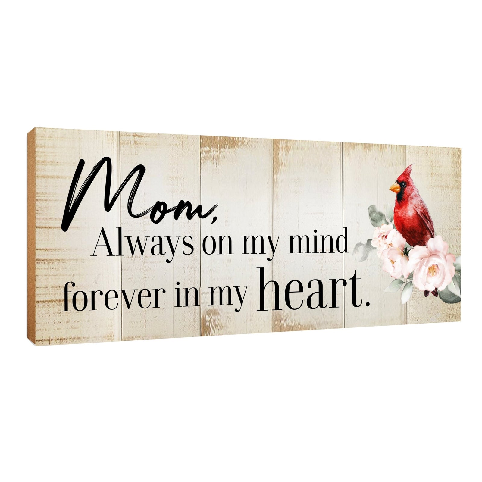 Cardinal Memorial Shelf Décor and Tabletop Signs Sympathy Gift - LifeSong Milestones