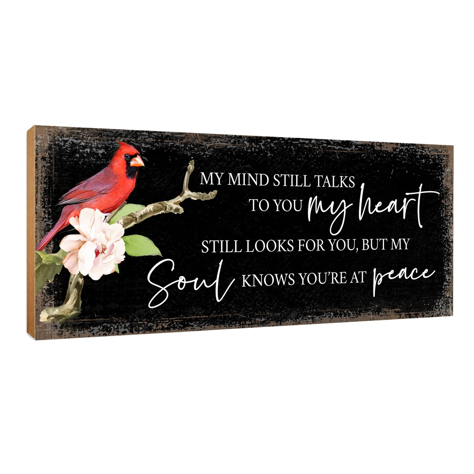 Cardinal Memorial Shelf Décor and Tabletop Signs Sympathy Gift - LifeSong Milestones