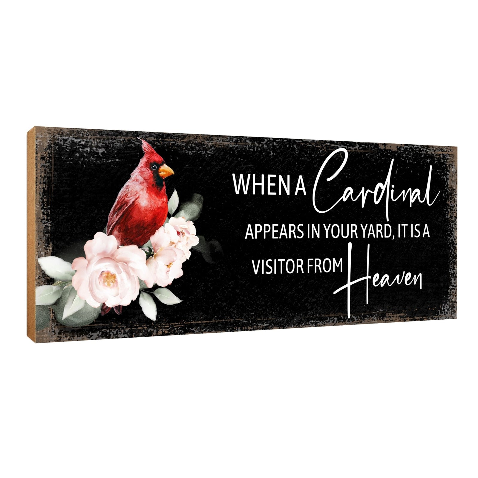 Cardinal Memorial Shelf Décor and Tabletop Signs Sympathy Gift - LifeSong Milestones