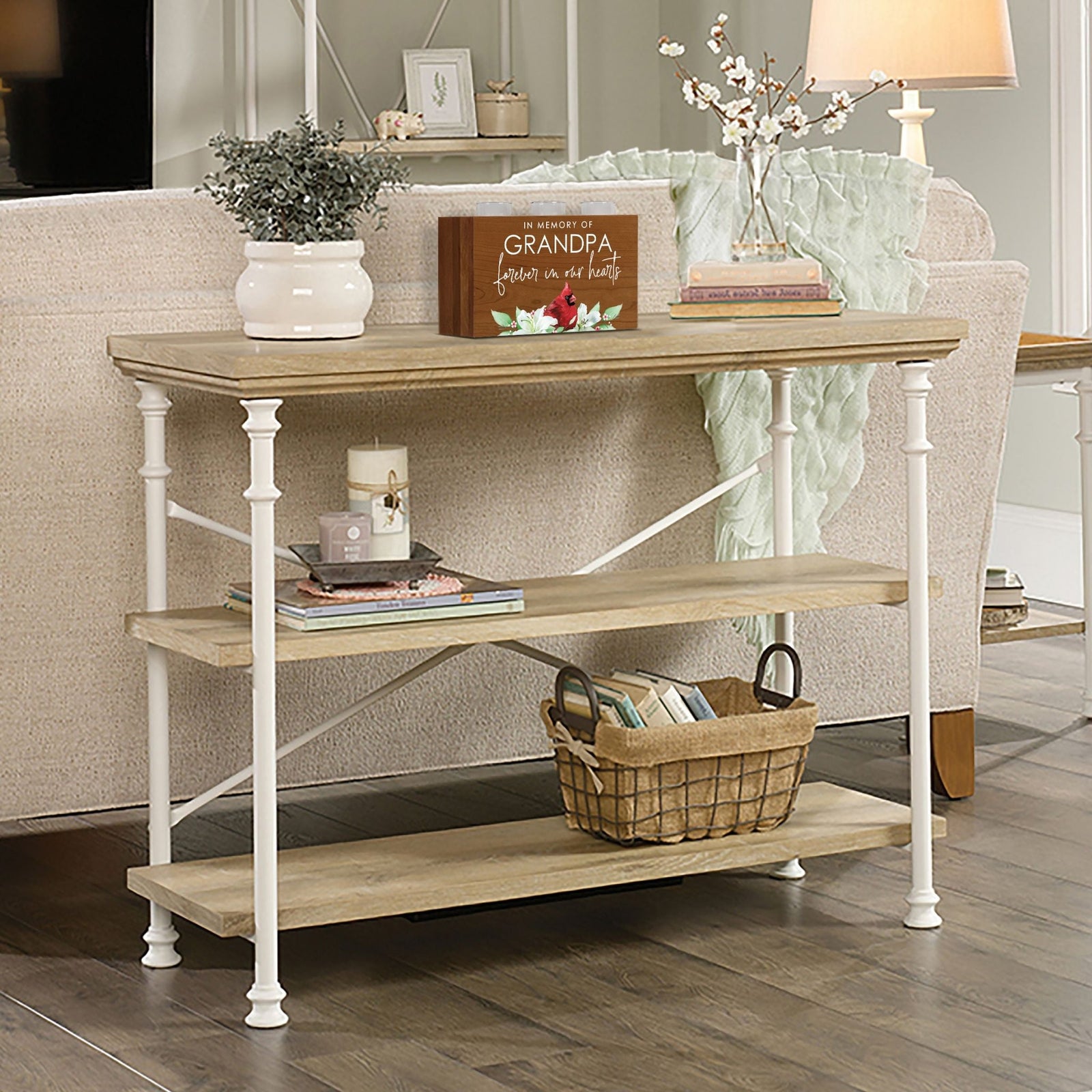 Cardinal Memorial Tealight Candle Holder Cremation Urn For Human Ashes - In Memory Grandpa - LifeSong Milestones