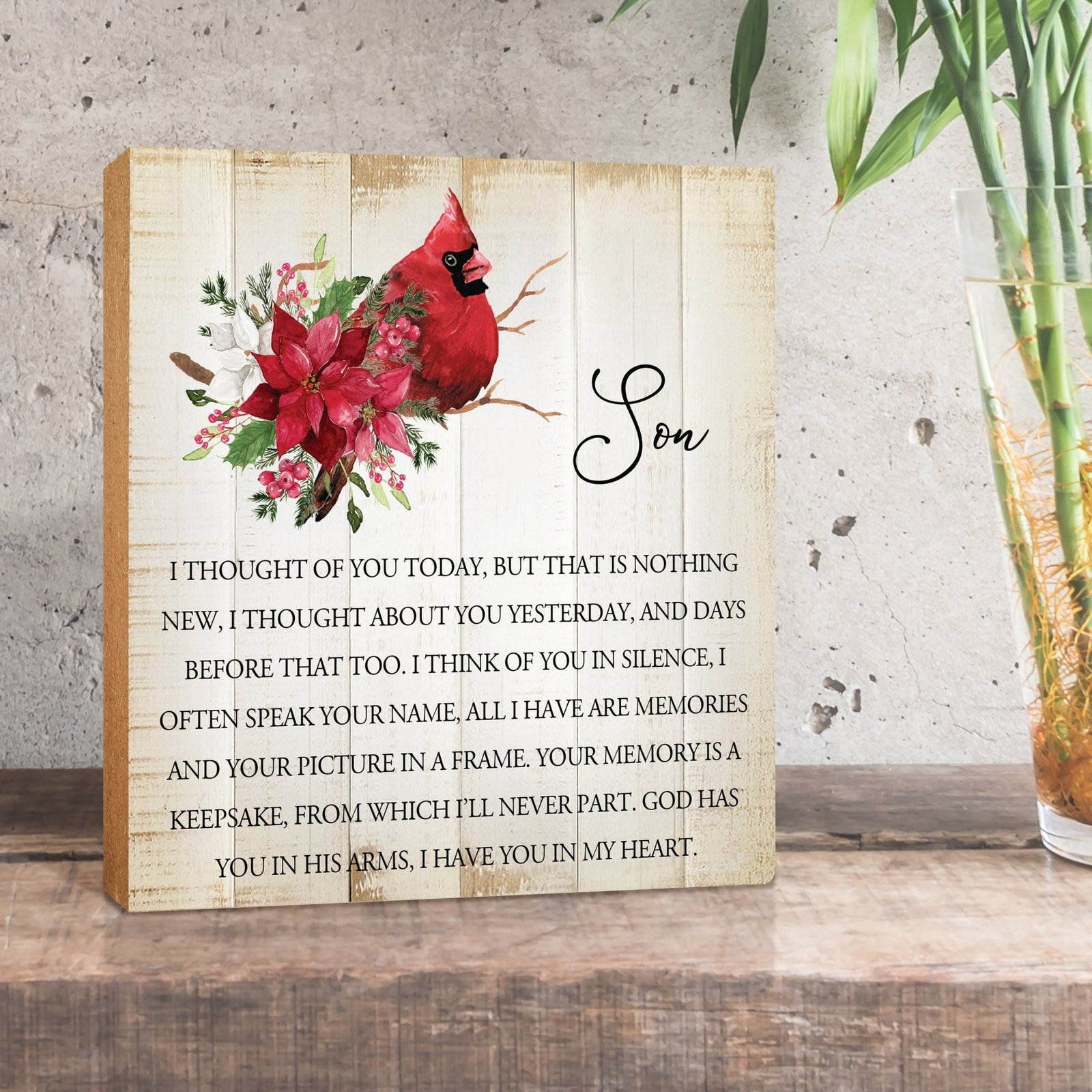 Cardinal memorial gifts for the loss of a loved one.