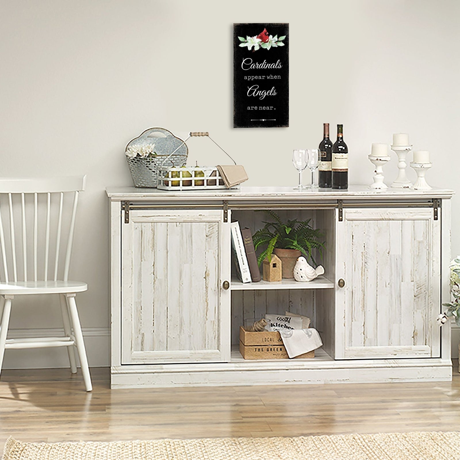 A wooden memorial wall plaque with a heartfelt design.