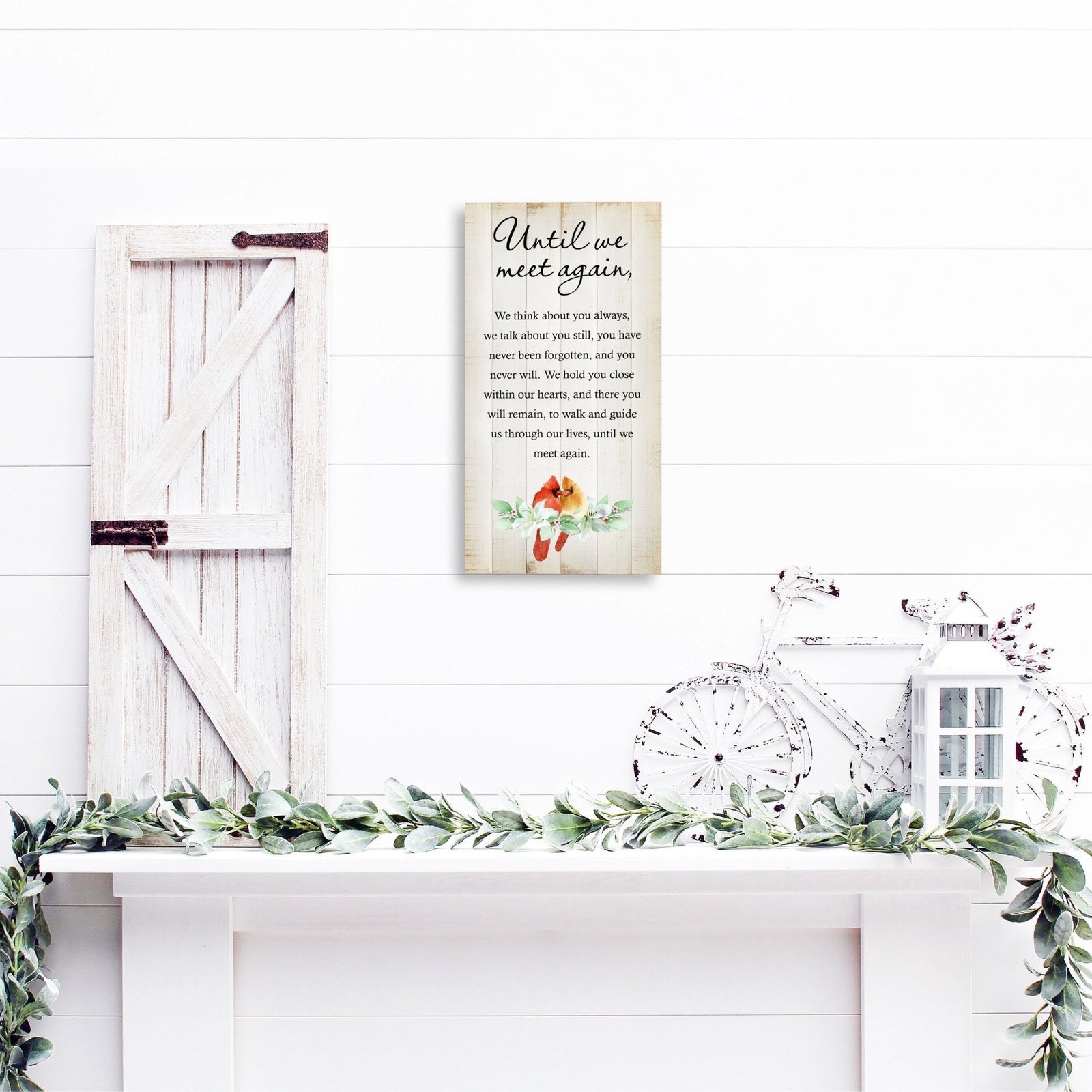 Memorial gifts for the loss of a loved one: A meaningful wooden plaque with a cardinal motif.