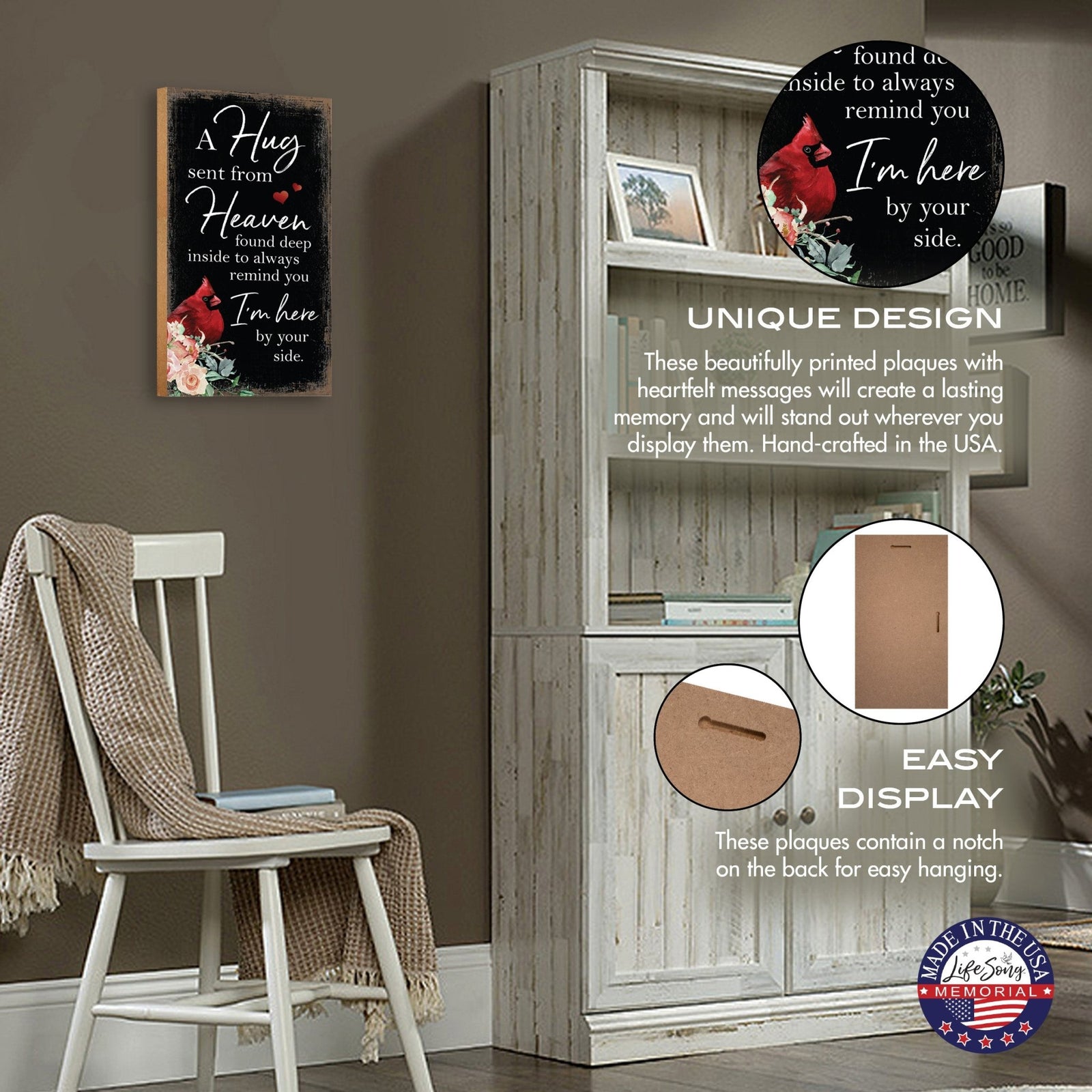 Cardinal Memorial Wall Plaque for Home Decorations - LifeSong Milestones